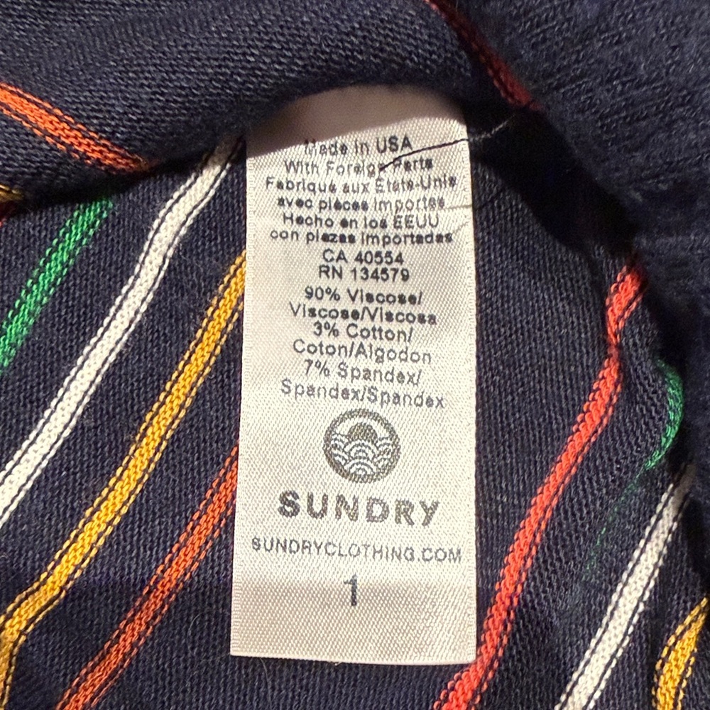 Sundry Multicolor Striped Pullover Sweatshirt/Swe… - image 8